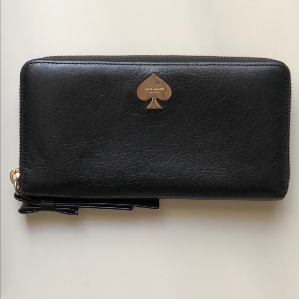 Used Kate Spade Black leather wallet